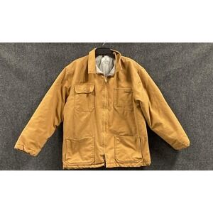 Conqueror Mens L Tan Canvas Chore Jacket Barn Coat